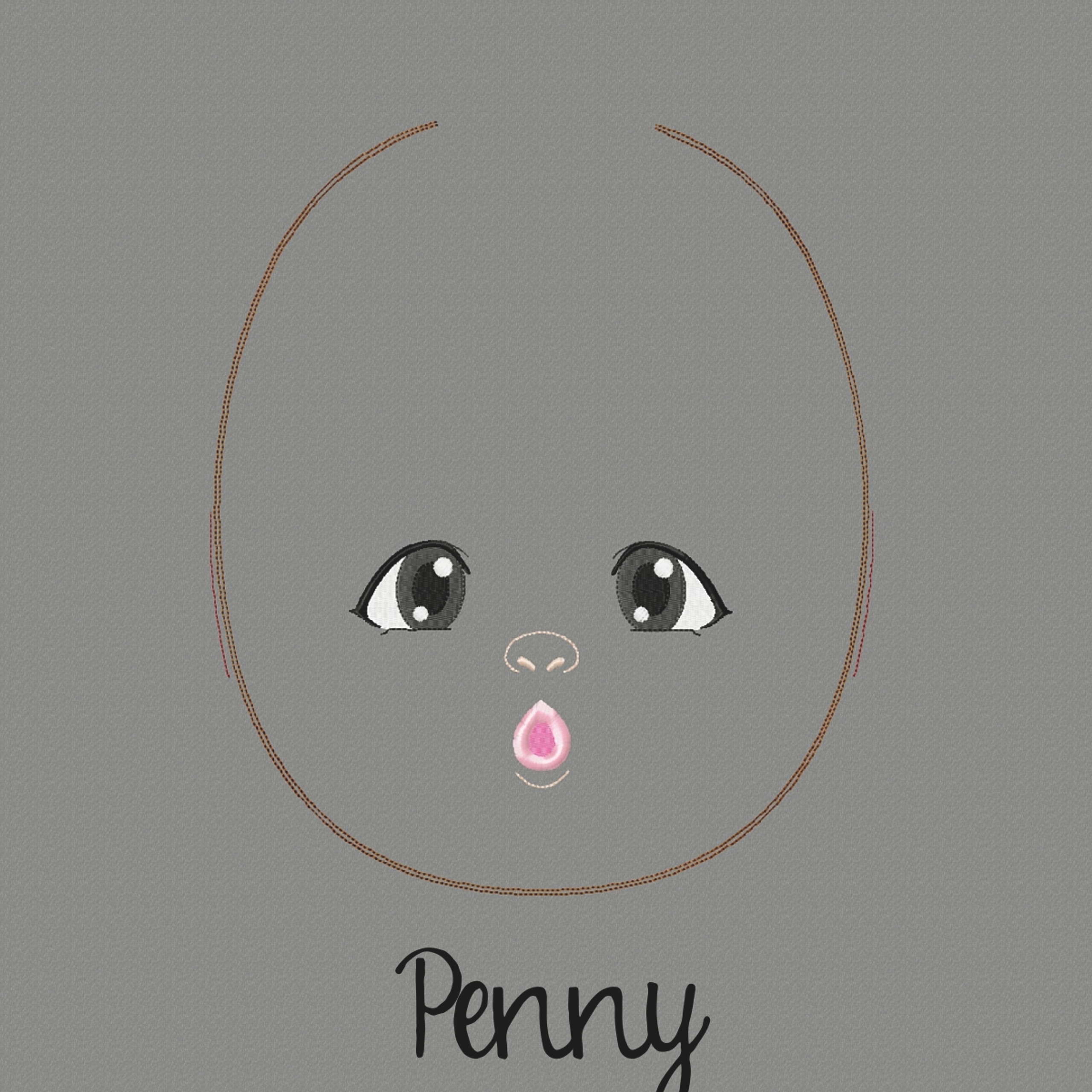 Penny Doll Faces Addon Embroidery Machine Design