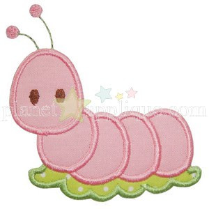 Caterpillar Applique Embroidery Machine Design