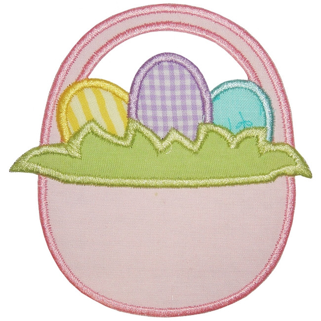 Easter Basket applique Embroidery Machine Design