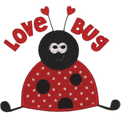 Love Bug Applique Machine Embroidery Design