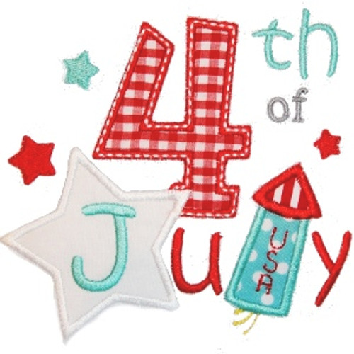 4th of July 2 Machine Embroidery Design