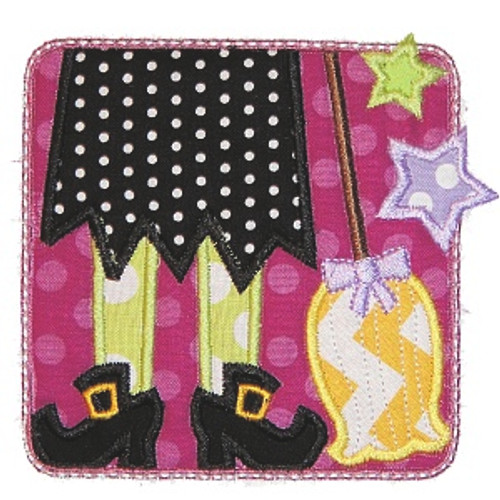 Sassy Witch Patch Machine Embroidery Design