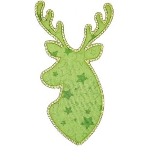 Christmas Buck Applique Machine Embroidery Design