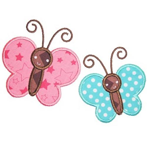 2 Butterflies Machine Embroidery Design