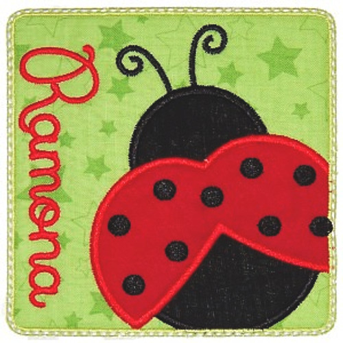 Ladybug Patch Machine Embroidery Design