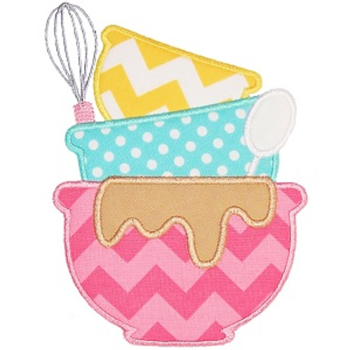 Baking Bowls Machine Embroidery Design