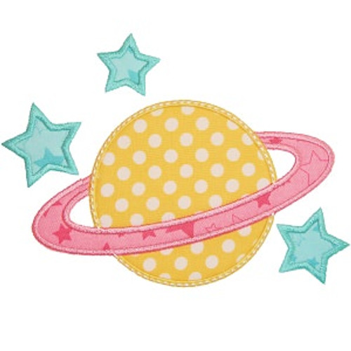 Saturn Applique Machine Embroidery Design