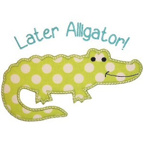 Later Alligator Applique Machine Embroidery Design