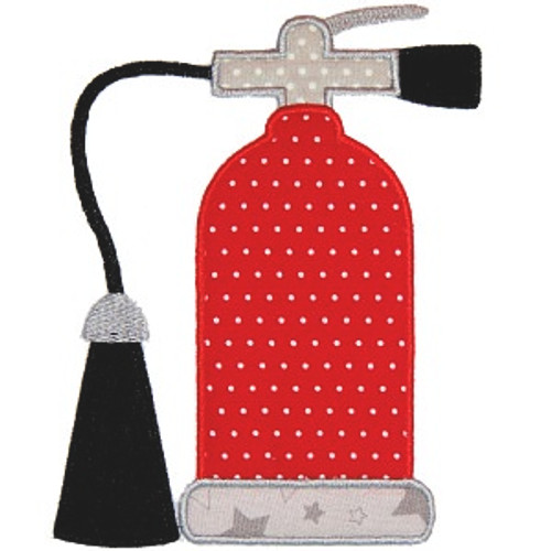 Fire Extinguisher Applique Machine Embroidery Design