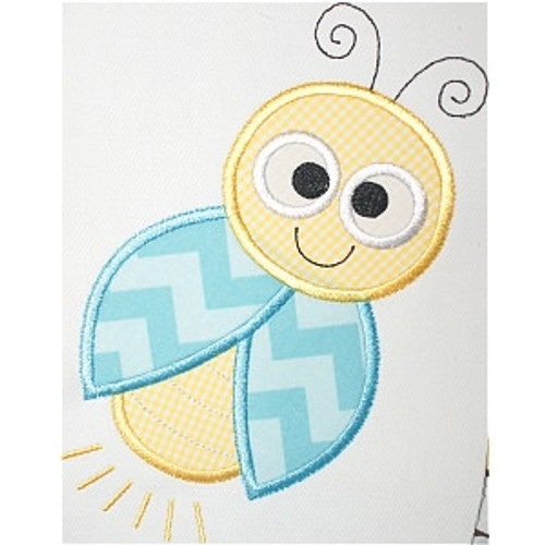 Cute Lightning Bug Machine Embroidery Design