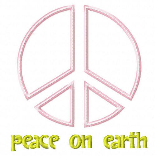 Peace On Earth Applique Machine Embroidery Design