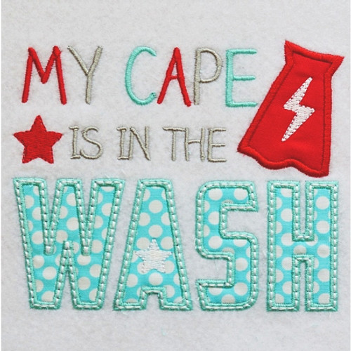 Cape in the Wash Applique Machine Embroidery Design