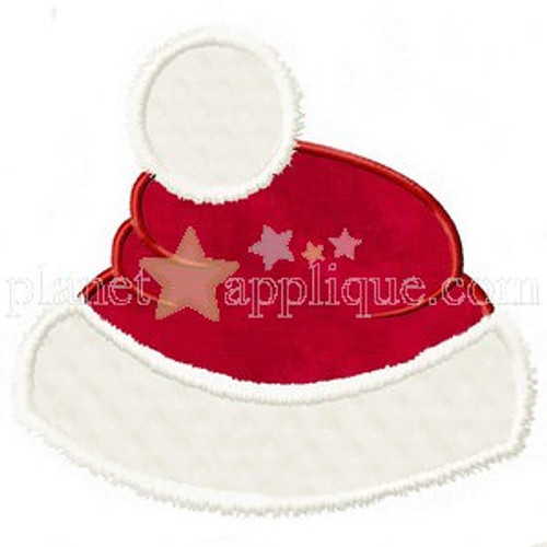 Santas Hat Applique Machine Embroidery Design