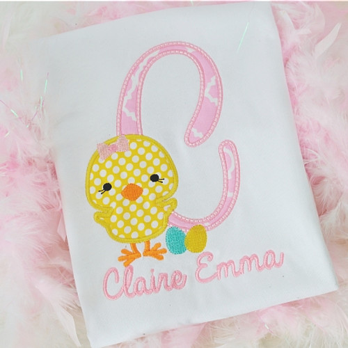 Chick Alpha Machine Embroidery Design