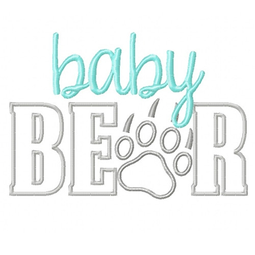 BabyBear Applique Machine Embroidery Design