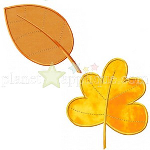 Fall Leaf Collection Applique Machine Embroidery Design