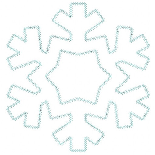 Snowflake 2 Vintage and Chain Stitch Applique Machine Embroidery Design