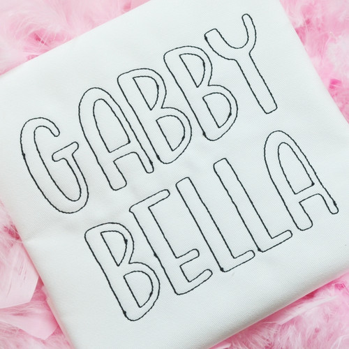 Gabby Open Font Machine Embroidery Design