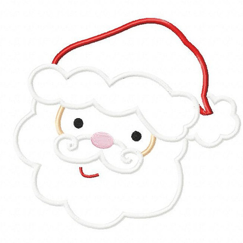 Santa 2 Applique Machine Embroidery Design