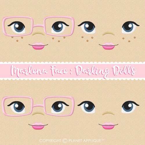 Marlena Face Styles For Darling Dolls Machine Embroidery Design
