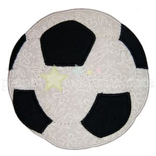 Soccer Ball Applique Machine Embroidery Design