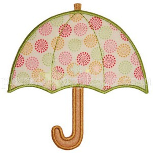 Umbrella Applique Machine Embroidery Design