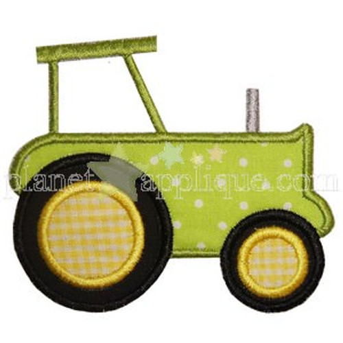 Tractor Applique Machine Embroidery Design