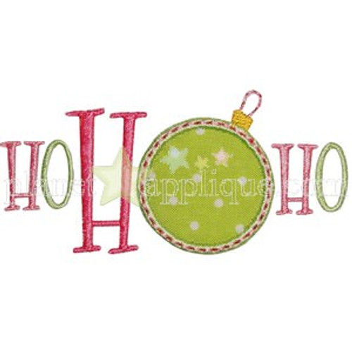 Ho Ho Ho Applique Machine Embroidery Design