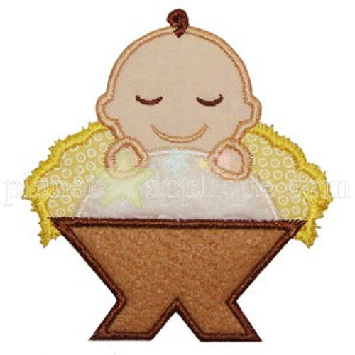 Baby Jesus Applique Machine Embroidery Design