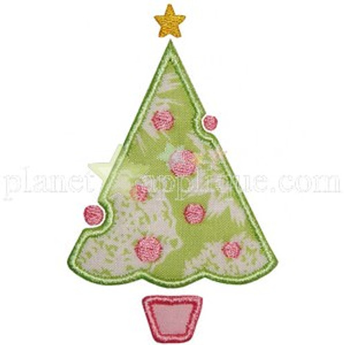 Whimsical Christmas Tree Machine Embroidery Design