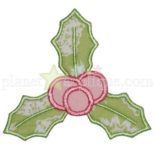 Holly Applique Machine Embroidery Design