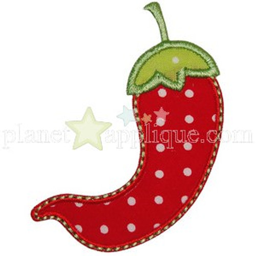 Hot Pepper Applique Machine Embroidery Design