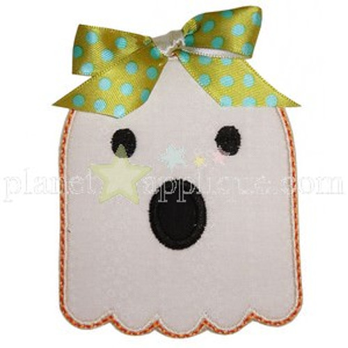 Cute Ghost Applique Machine Embroidery Design