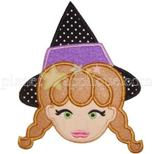 Free Witch 2 Applique Machine Embroidery Design