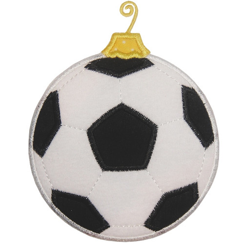 Soccerball Ornament Applique Machine Embroidery Design