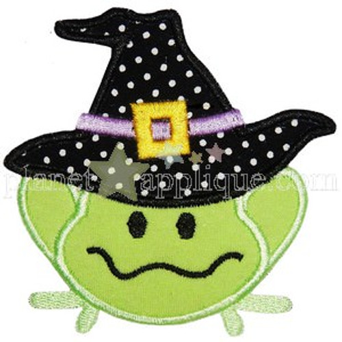 Halloween Frog Applique Machine Embroidery Design