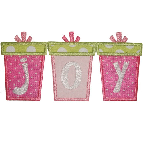 Joy Gifts Applique Machine Embroidery Design