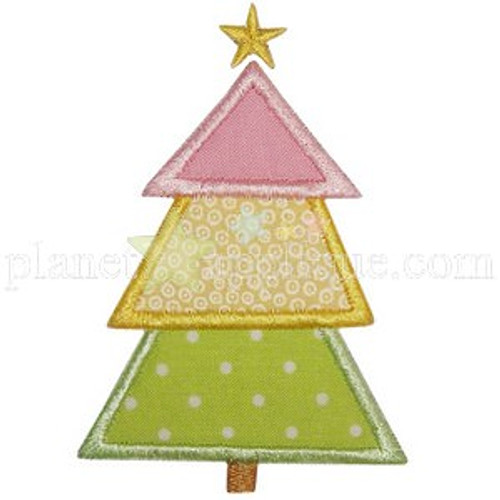 Christmas Tree 2 Applique Machine Embroidery Design