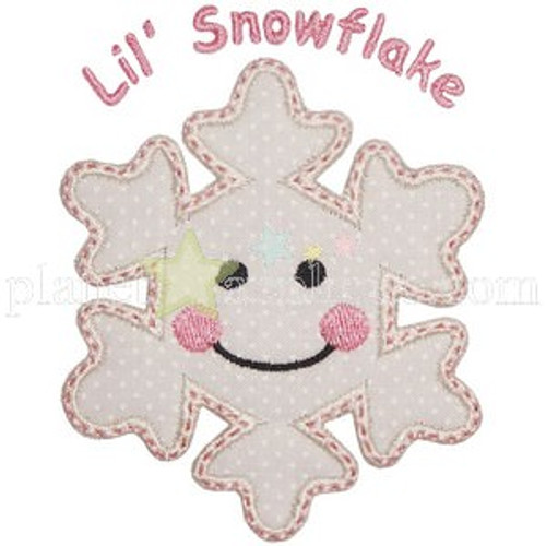 Lil Snowflake Applique Machine Embroidery Design