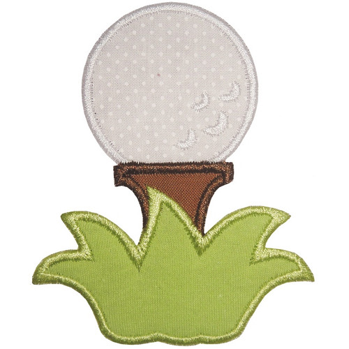 Golf Ball Applique Machine Embroidery Design