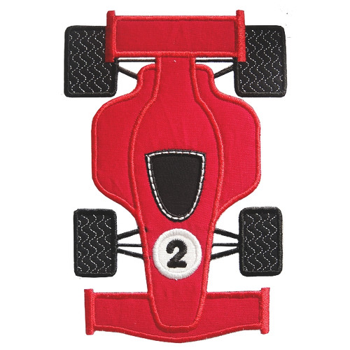 Indy Car Applique Machine Embroidery Design