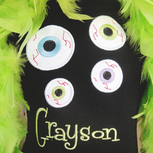 Eye Balls Applique Machine Embroidery Design