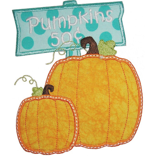 50 Cent Pumpkins Machine Embroidery Design