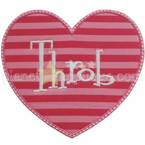 Heart Throb Applique Machine Embroidery Design