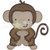 Little Monkey Applique Machine Embroidery Design