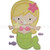Cute Mermaid Applique Machine Embroidery Design Cute Mermaid Applique Machine Embroidery Design