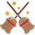 Crossed Broomsticks Machine Embroidery Design Crossed Broomsticks Machine Embroidery Design