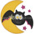 Moonlight Bat Machine Embroidery Design Moonlight Bat Machine Embroidery Design
