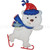 Iceskating Bear Applique Machine Embroidery Design