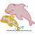 Dolphins Applique Machine Embroidery Design Dolphins Applique Machine Embroidery Design